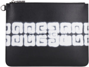 Chito X GIVENCHY - Logo detail flat leather pouch-1